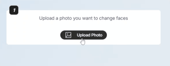 Upload a photo as a source image.